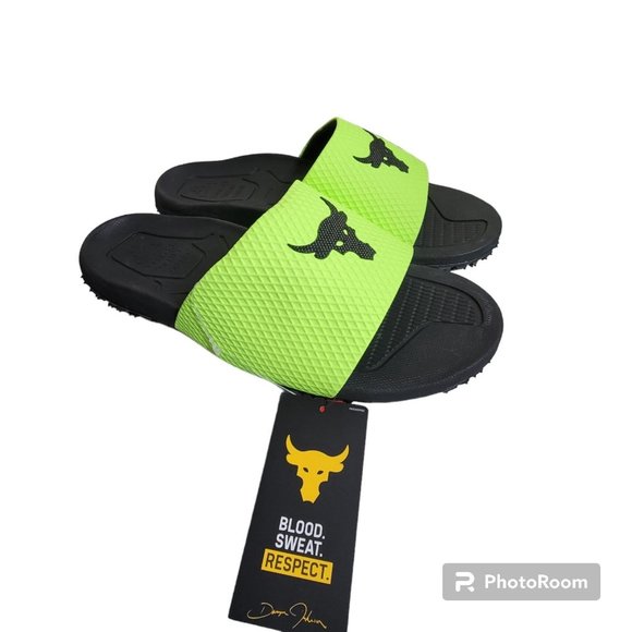 Under Armour project rock SL/slides 2.0 Men\'s size 11 Green 3025237 main image 6